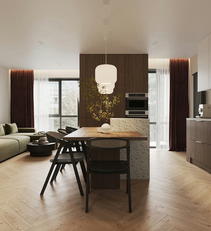 Modern dining room interior